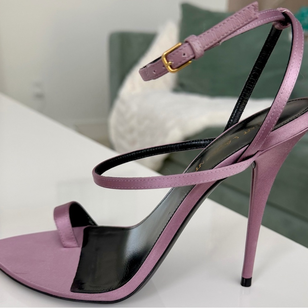 Saint Laurent ‘Dive’ ancient pink sandal heel size 37.5 - Picture 9 of 16